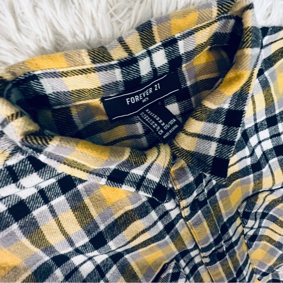 Forever21 Men Plaid Sleeveless Button down Shirt Top Medium - Picture 3 of 6